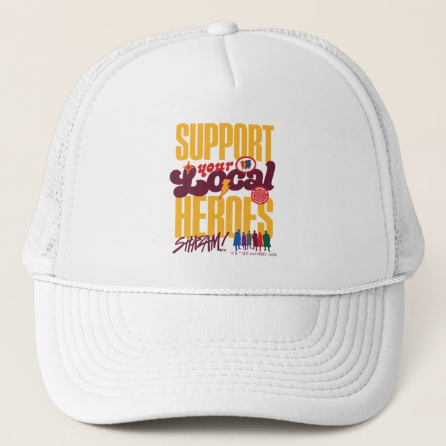 SHAZAM! Fury of the Gods | Support Local Heroes Trucker Hat (Front)