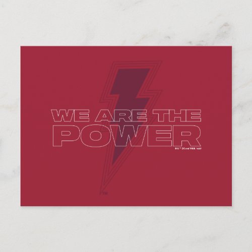 SHAZAM Fury of the Gods  We Are The Power Postcard