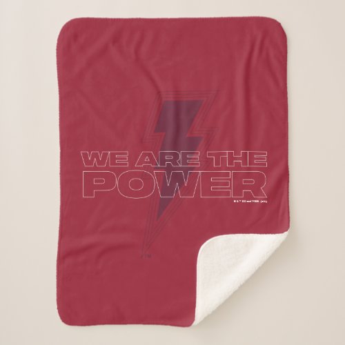 SHAZAM Fury of the Gods  We Are The Power Sherpa Blanket