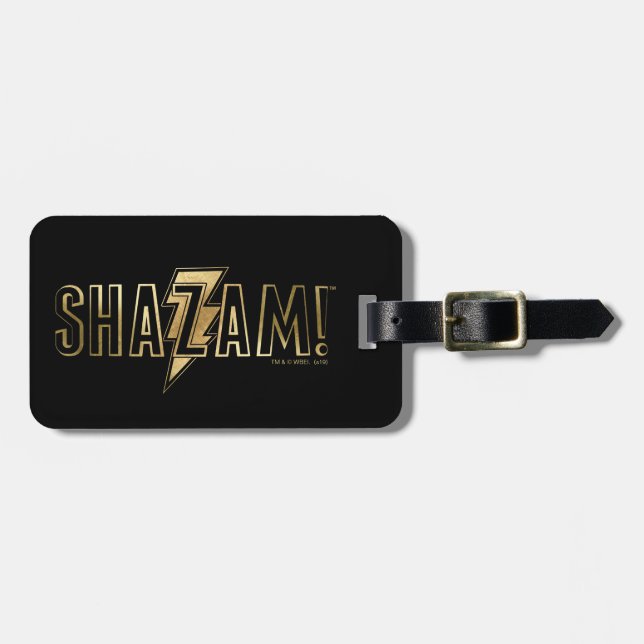 SHAZAM! | Gold Logo Luggage Tag (Front Horizontal)