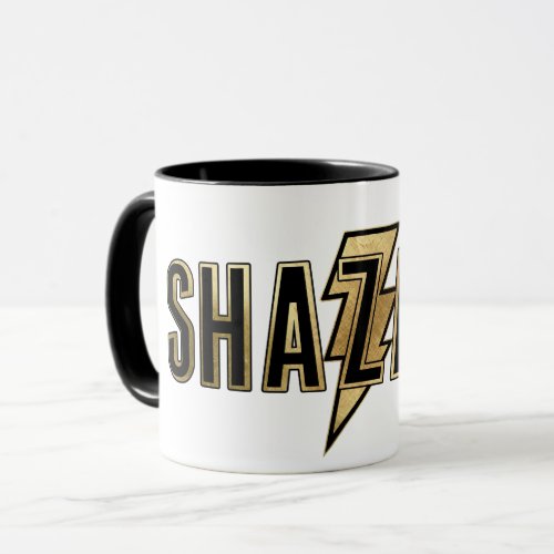 SHAZAM  Gold Logo Mug