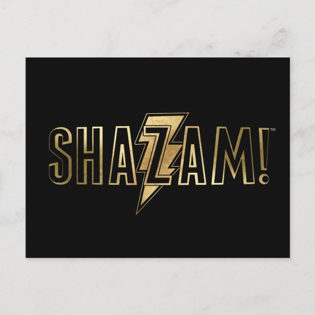 SHAZAM! | Gold Logo Postcard (Front)