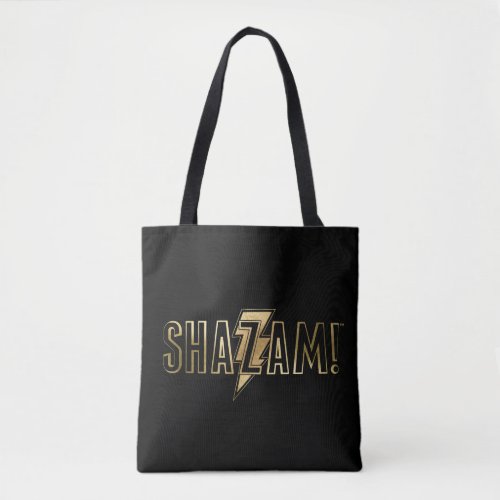 SHAZAM  Gold Logo Tote Bag