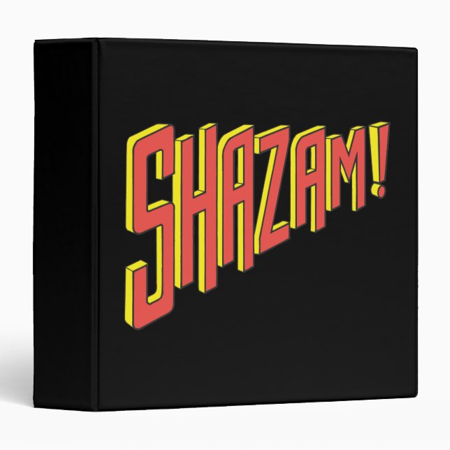 Shazam Logo Red/Yellow 3 Ring Binder (Front/Spine)