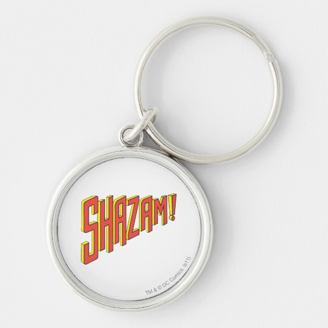 Shazam Logo Red/Yellow Keychain (Front)