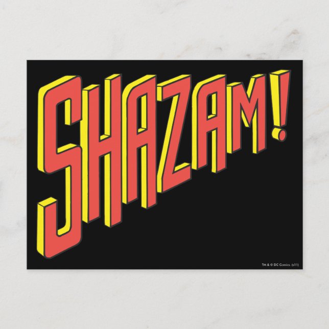 Shazam Logo Red/Yellow Postcard (Front)