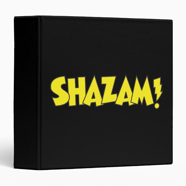 Shazam Logo Yellow 3 Ring Binder (Front/Spine)