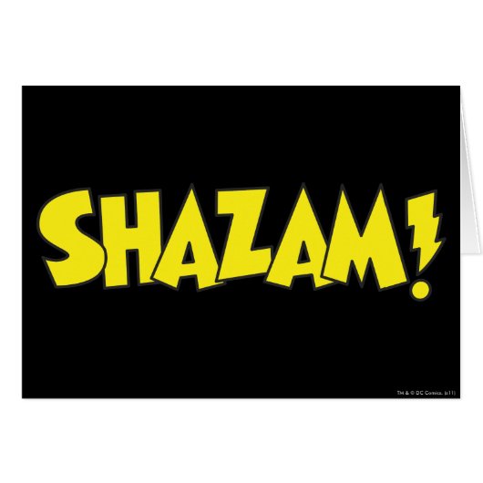 Shazam Logo Yellow Cards (Front Horizontal)