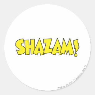 Shazam Logo Yellow Classic Round Sticker