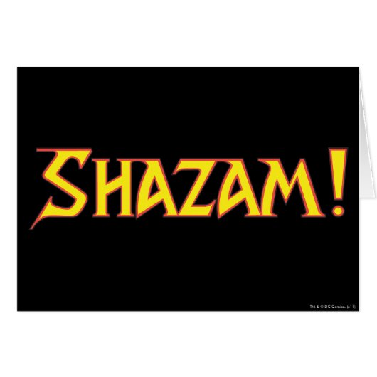Shazam Logo Yellow/Red Cards (Front Horizontal)