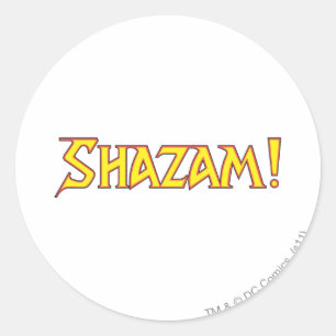 Shazam Logo Yellow/Red Classic Round Sticker