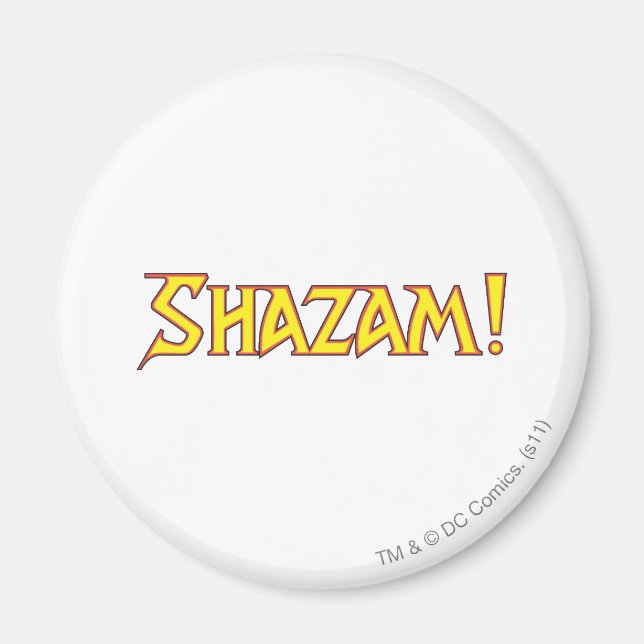 Shazam Logo Yellow/Red Magnet (Front)