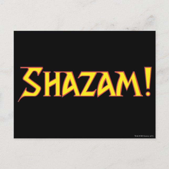 Shazam Logo Yellow/Red Postcard (Front)
