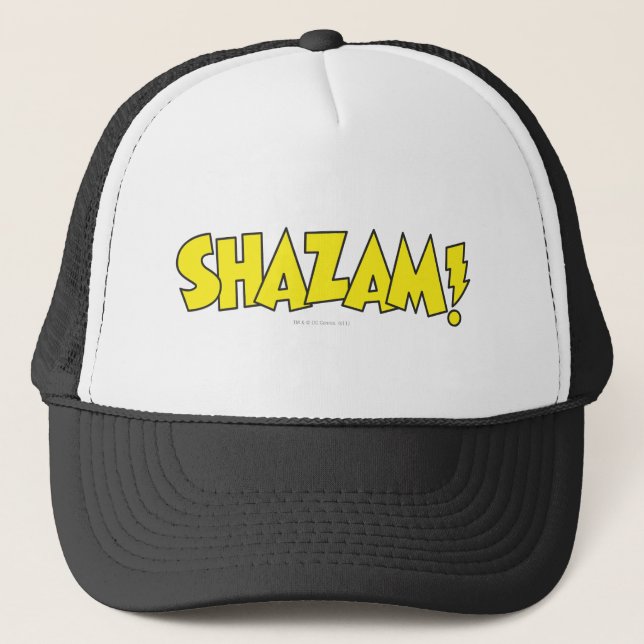 Shazam Logo Yellow Trucker Hat (Front)