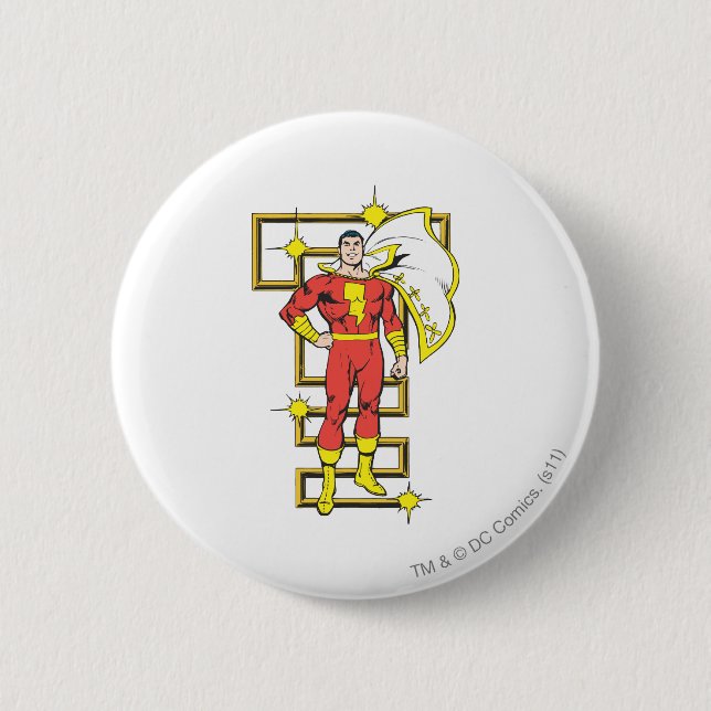 SHAZAM Poses Pinback Button (Front)