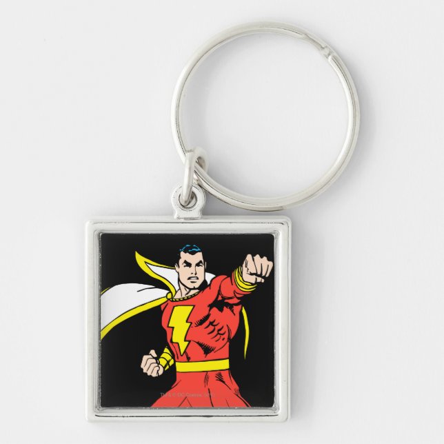 Shazam Ready to Fight Keychain (Front)