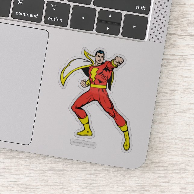 Shazam Ready to Fight Sticker (Detail)