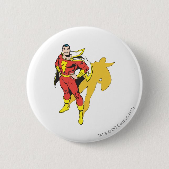 SHAZAM Shadow Pinback Button (Front)
