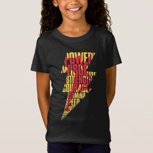 SHAZAM  Shazam Abilities Lightning Graphic T_Shirt