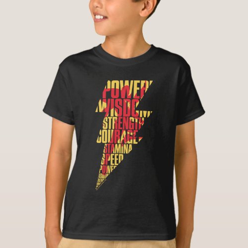 SHAZAM  Shazam Abilities Lightning Graphic T_Shirt