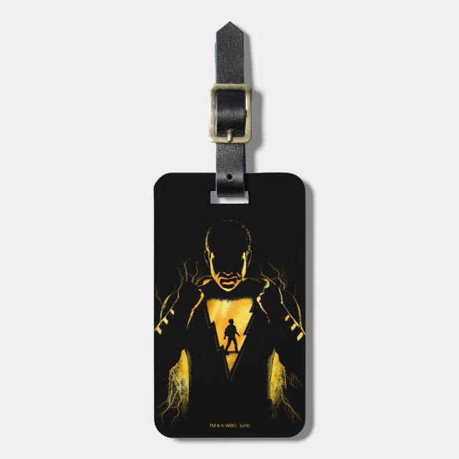 SHAZAM! | Shazam and Billy Lightning Silhouette Luggage Tag (Front Vertical)