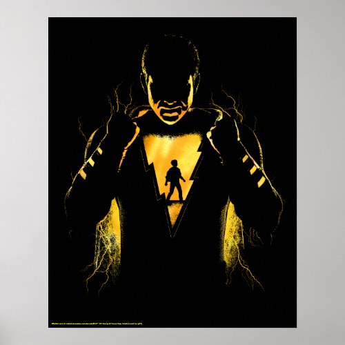 SHAZAM  Shazam and Billy Lightning Silhouette Poster