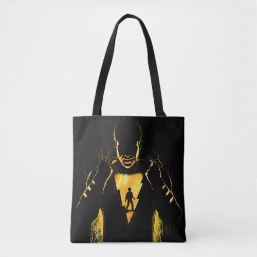 SHAZAM  Shazam and Billy Lightning Silhouette Tote Bag