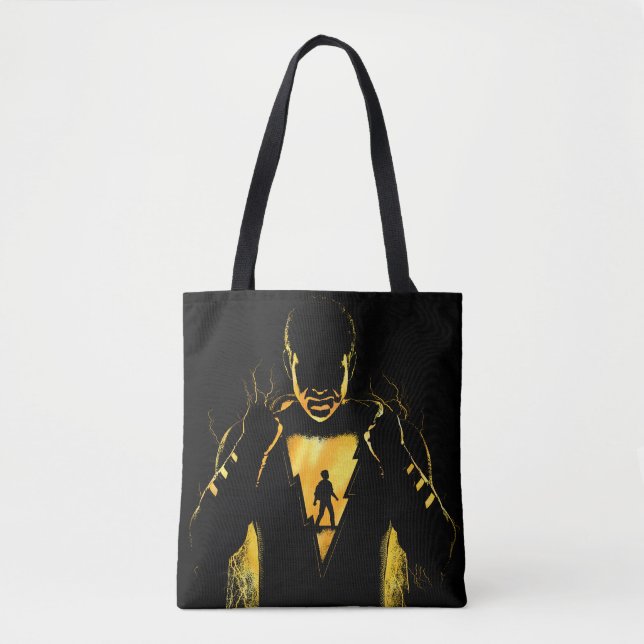 SHAZAM! | Shazam and Billy Lightning Silhouette Tote Bag (Front)