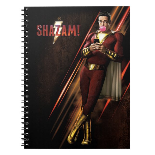 SHAZAM! | Shazam Blowing Bubble Gum Notebook (Front)