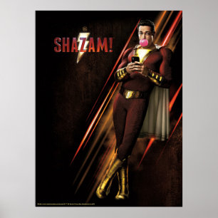 SHAZAM! Shazam Blowing Bubble Gum Poster
