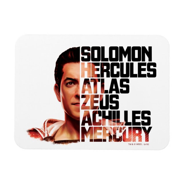 SHAZAM! | Shazam Closeup Acronym Graphic Magnet (Horizontal)