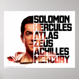 SHAZAM! Shazam Closeup Acronym Graphic Poster