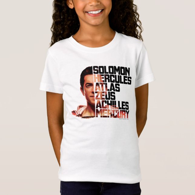 SHAZAM! | Shazam Closeup Acronym Graphic T-Shirt (Front)