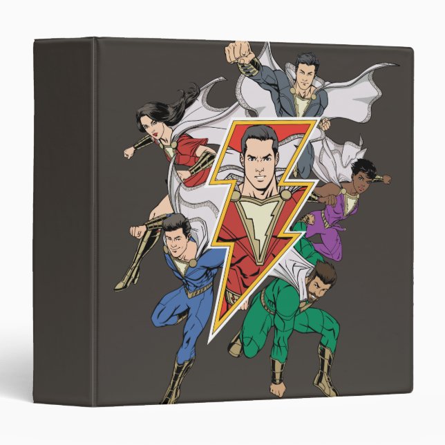 SHAZAM! | Shazam Family Graphic 3 Ring Binder (Front/Spine)