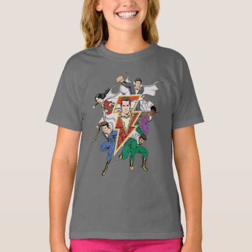 SHAZAM  Shazam Family Graphic T_Shirt