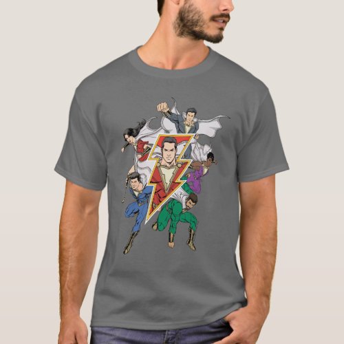 SHAZAM  Shazam Family Graphic T_Shirt