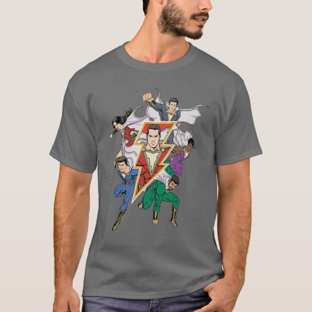 SHAZAM! | Shazam Family Graphic T-Shirt (Front)