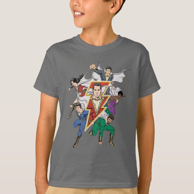 SHAZAM! | Shazam Family Graphic T-Shirt (Front)