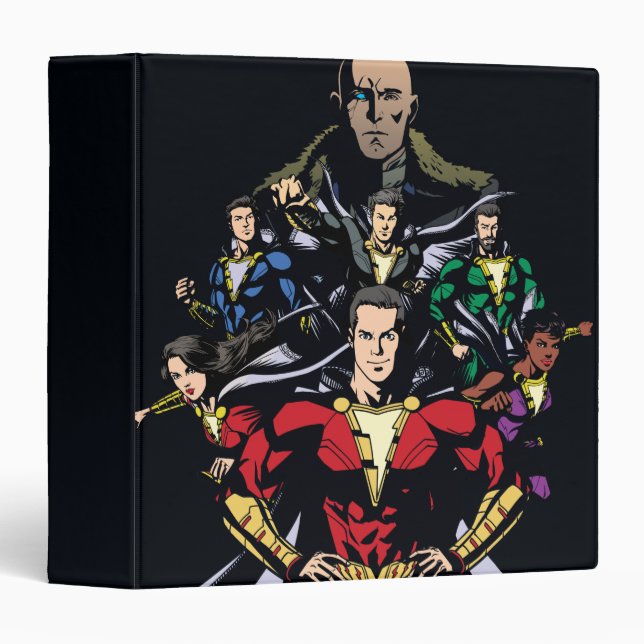 SHAZAM! | Shazam Family Vs. Dr. Sivana 3 Ring Binder (Front/Spine)