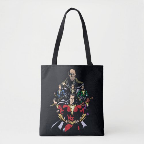 SHAZAM  Shazam Family Vs Dr Sivana Tote Bag