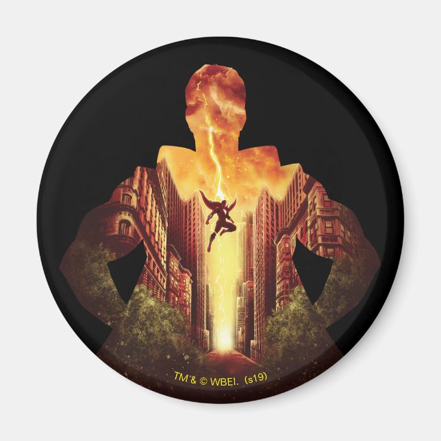 SHAZAM! | Shazam Sunset Silhouette Magnet (Front)