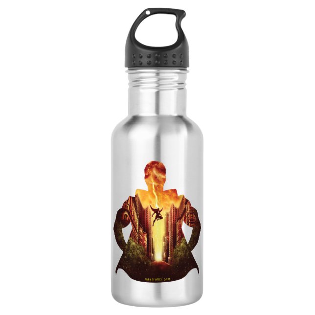 SHAZAM! | Shazam Sunset Silhouette Stainless Steel Water Bottle (Front)