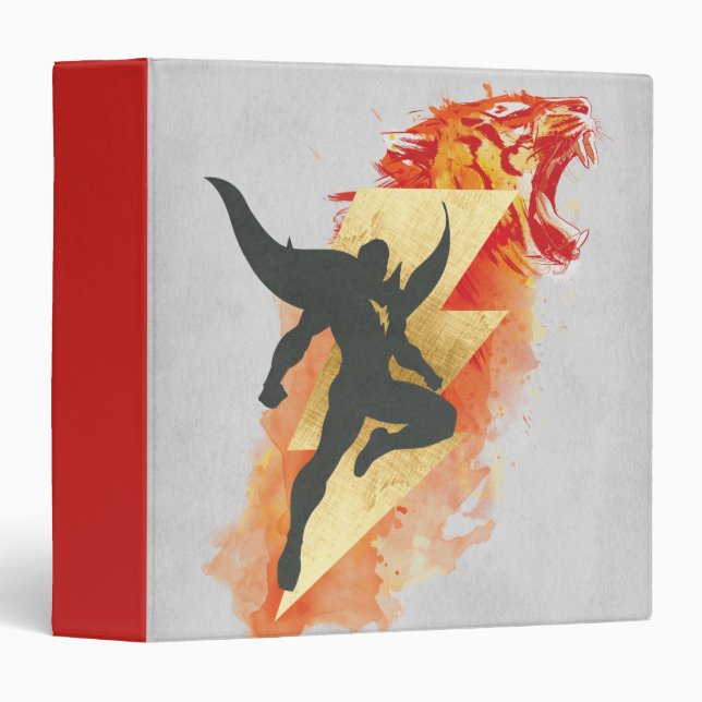 SHAZAM! | Shazam Tiger & Lightning Graphic 3 Ring Binder (Front/Spine)
