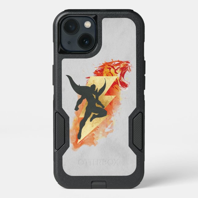 SHAZAM! | Shazam Tiger & Lightning Graphic Otterbox iPhone Case (Back)