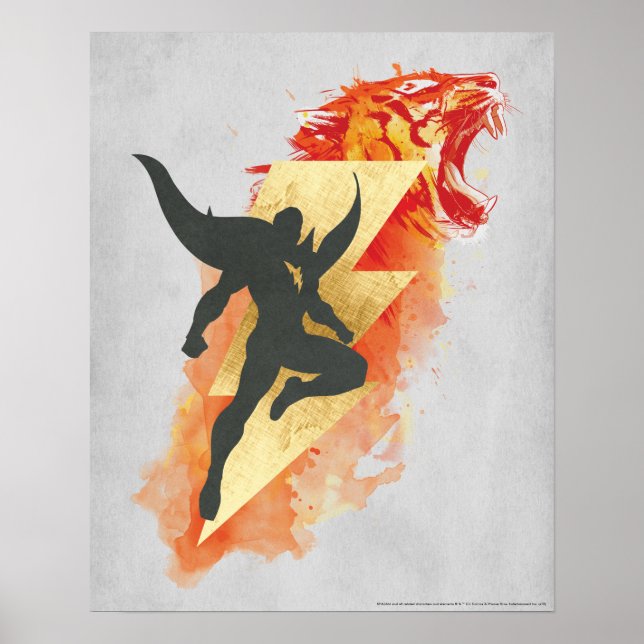 SHAZAM! | Shazam Tiger & Lightning Graphic Poster (Front)