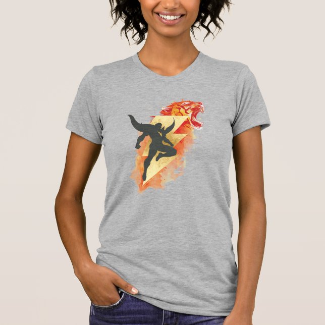SHAZAM! | Shazam Tiger & Lightning Graphic T-Shirt (Front)