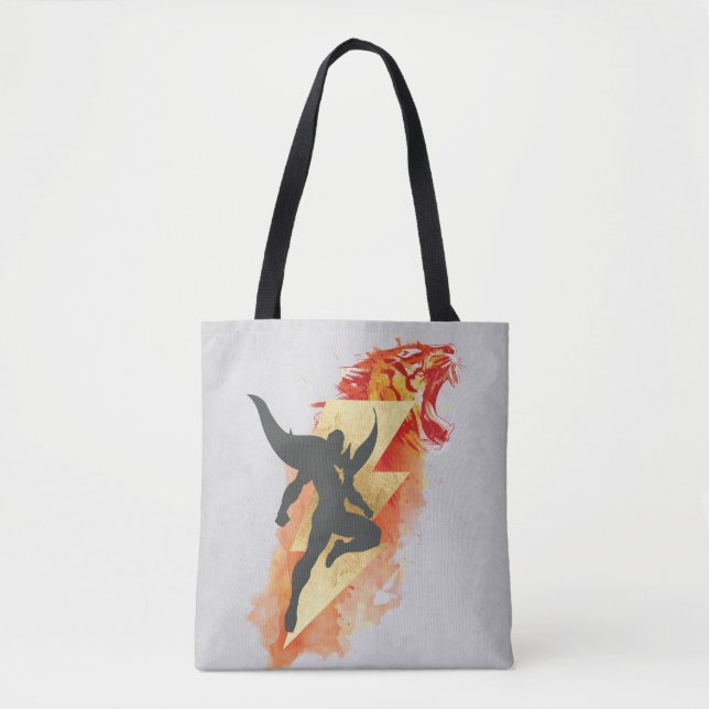 SHAZAM! | Shazam Tiger & Lightning Graphic Tote Bag (Front)