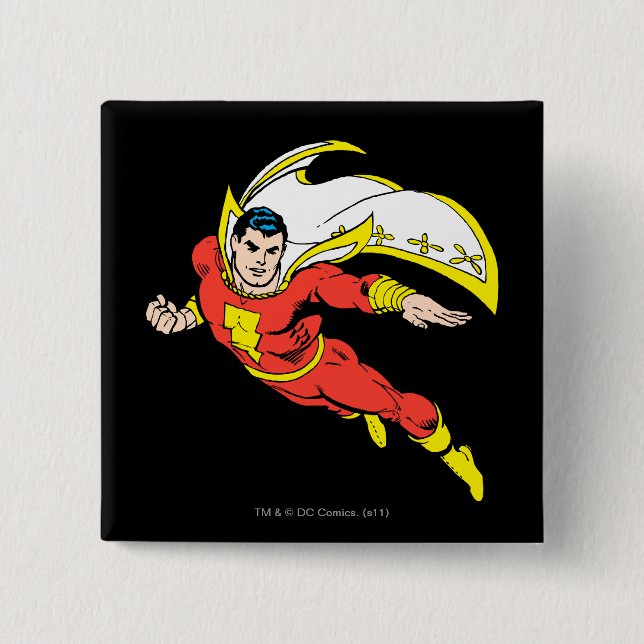 Shazam Soaring Pinback Button (Front)