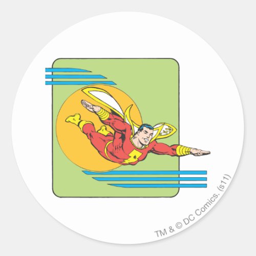 SHAZAM Soars Classic Round Sticker