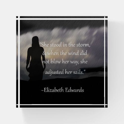 She Adjusted Her Sails Inspirational Paperweight